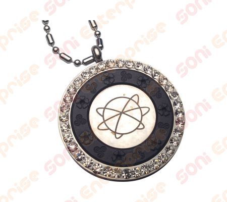 Quantum science mineral pendant